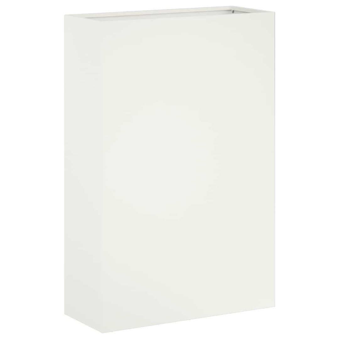 Doniczka ogrodowa Biały 40 x 20 x 75 cm Stal zimnogięta