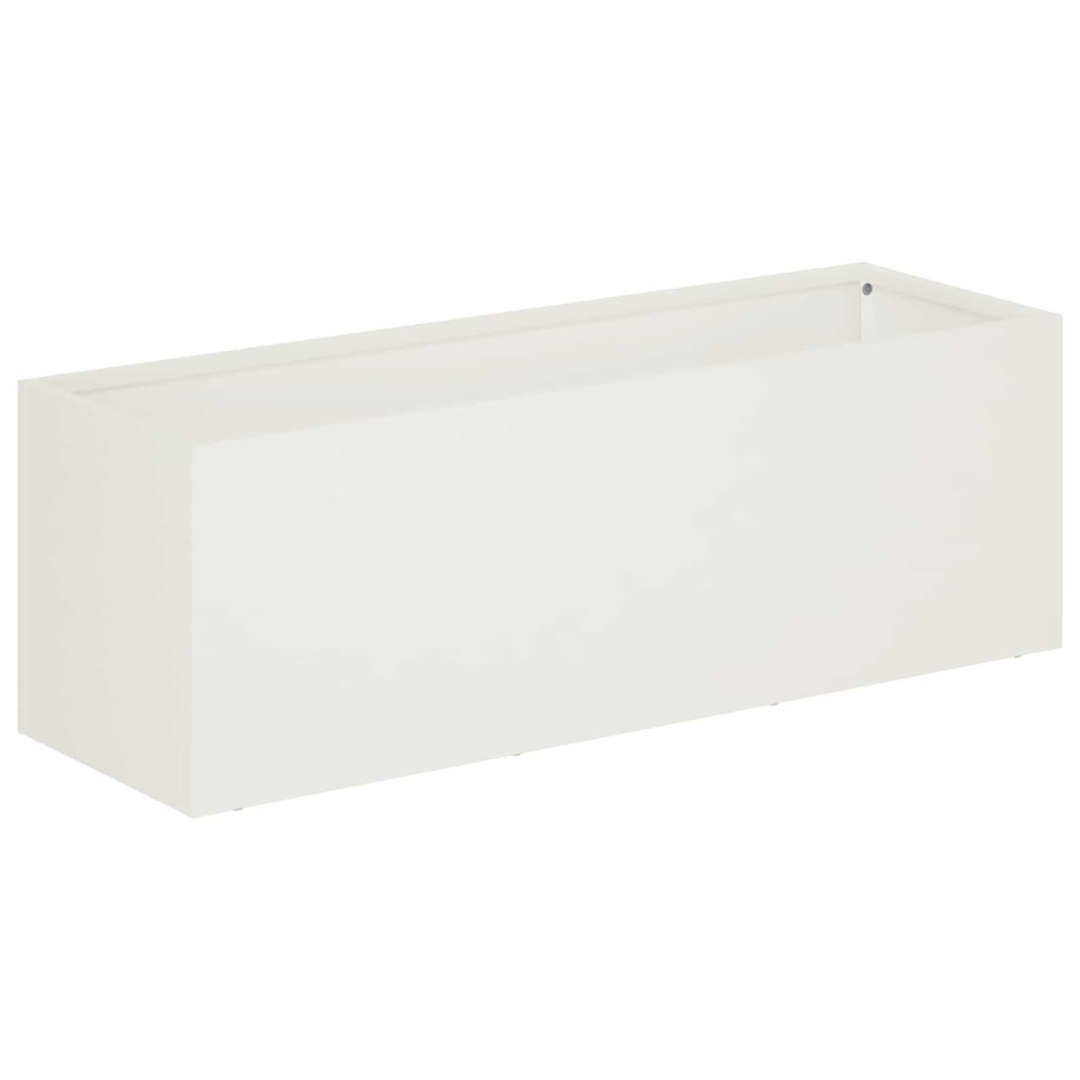 Doniczka ogrodowa Biały 40 x 20 x 20 cm Stal zimnogięta