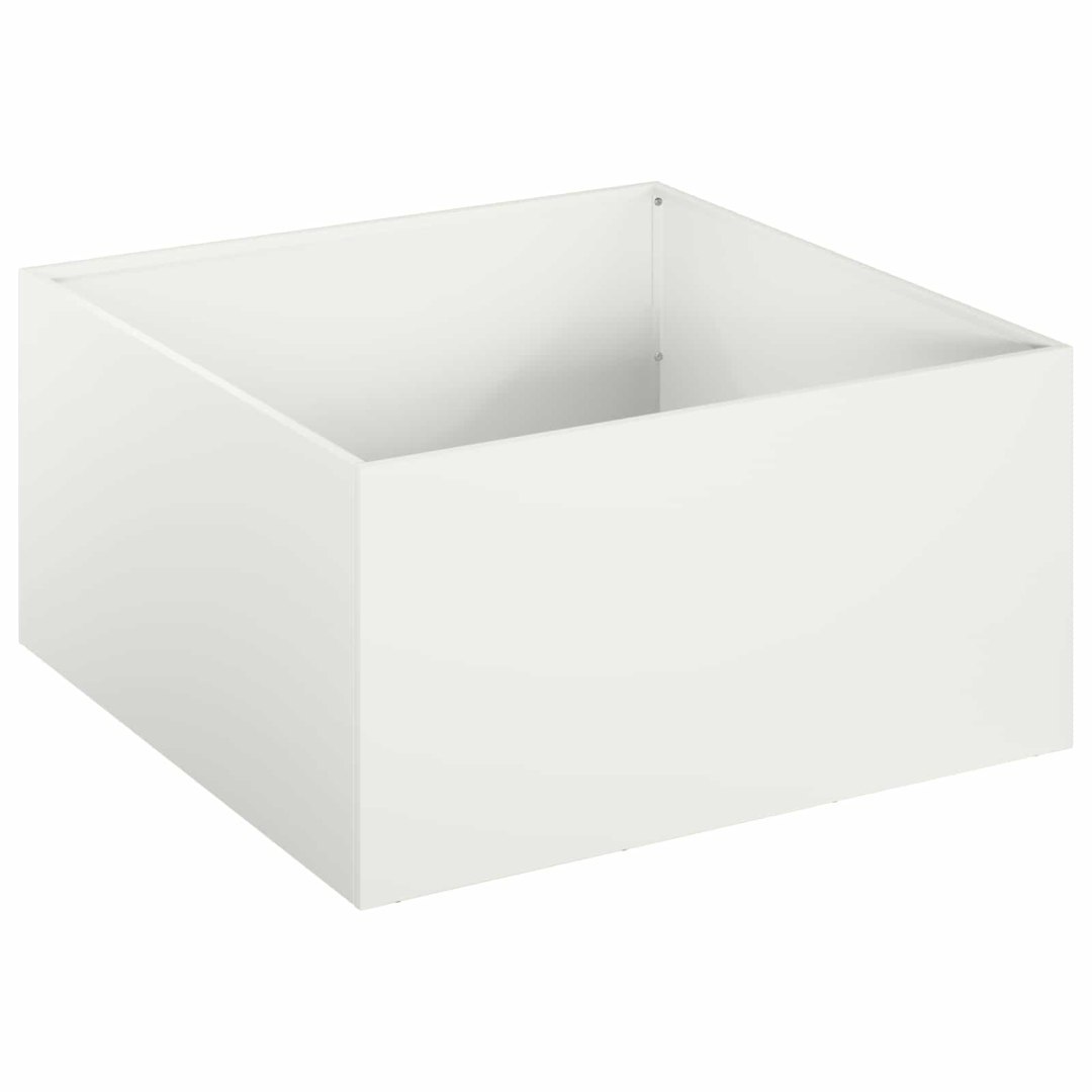 Doniczka ogrodowa Biały 40 x 40 x 30 cm Stal zimnogięta