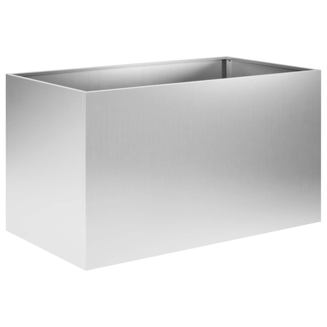 Doniczka ogrodowa srebrny 100 x 50 x 50 cm Stal ocynkowana