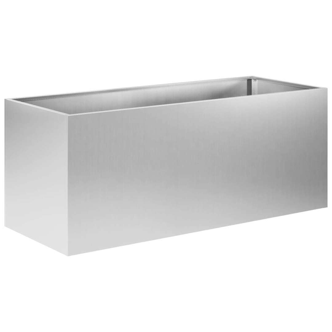 Doniczka ogrodowa srebrny 80 x 40 x 40 cm Stal ocynkowana