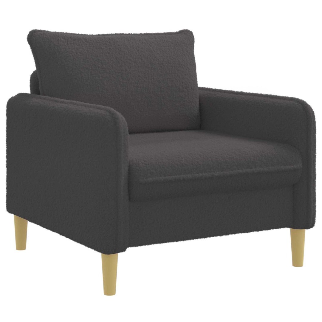 Fotel XL ciemnoszary Bouclé