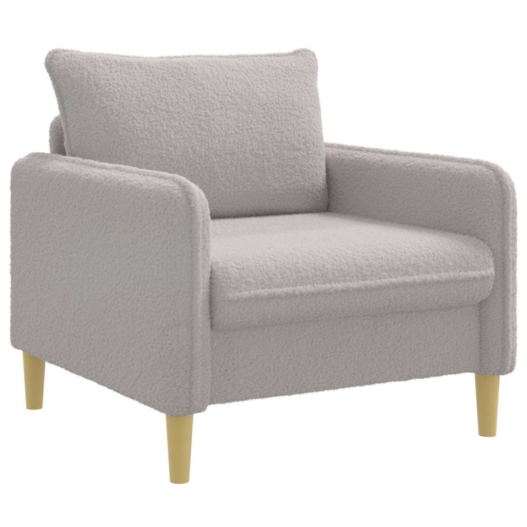 Fotel XL jasnoszary Bouclé