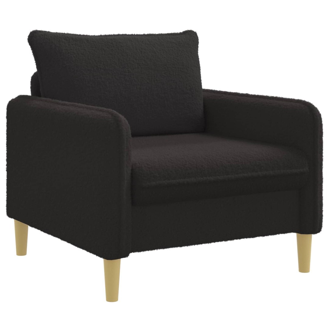 Fotel XL Czarny Bouclé