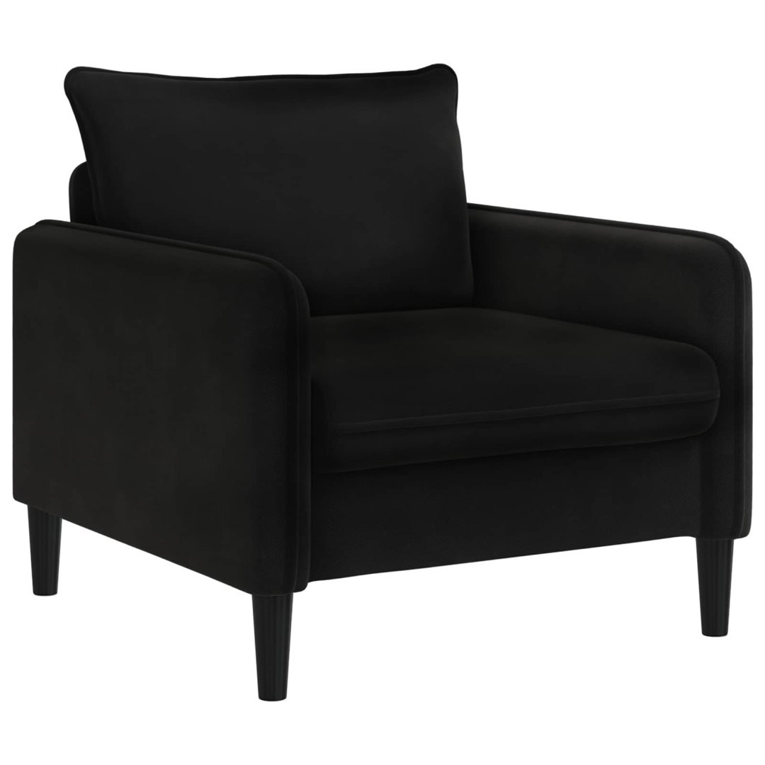 Fotel XL Czarny Welur
