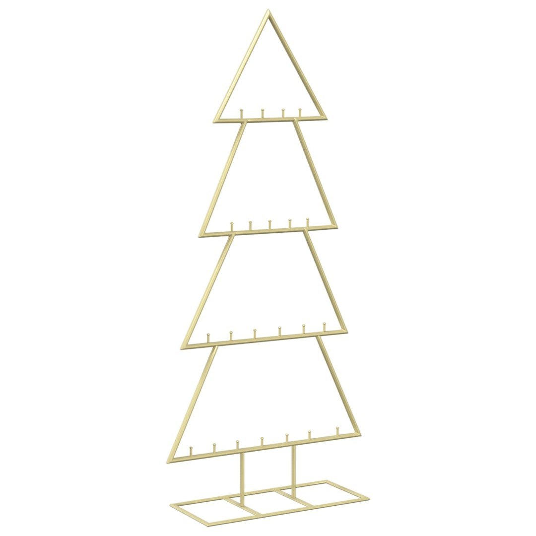 Metalowa choinka ze stojakiem KUOPIO 125 cm Stal złoty