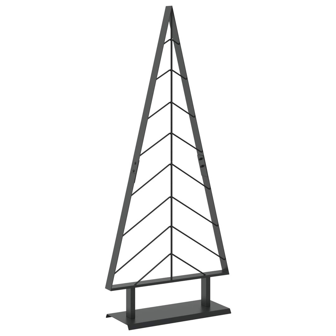 Metalowa choinka ze stojakiem KUOPIO 125 cm Stal Czarny