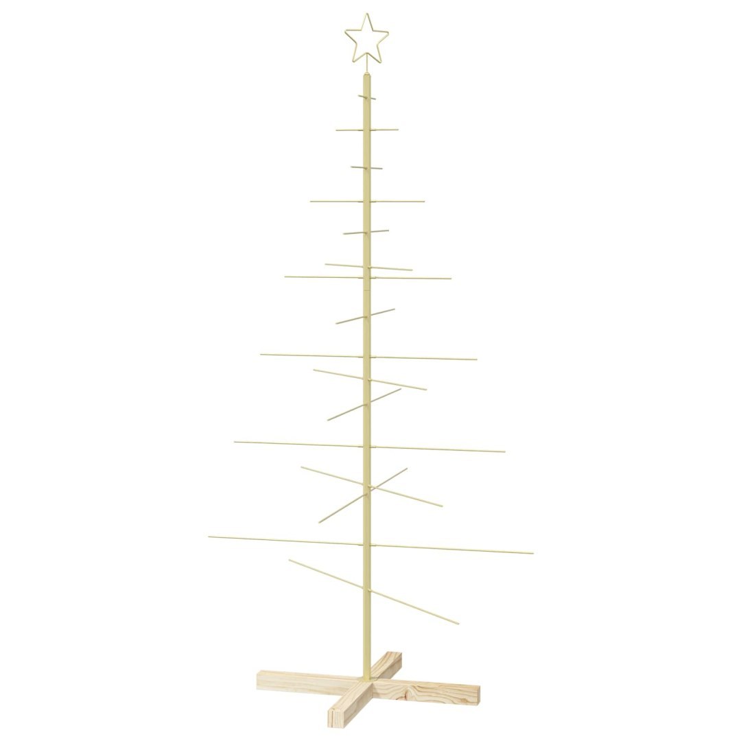 Metalowa choinka ze stojakiem KUOPIO 150 cm Stal złoty