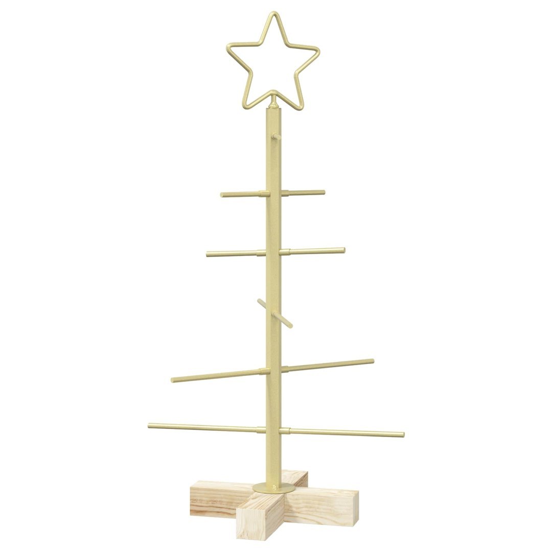 Metalowa choinka ze stojakiem KUOPIO 60 cm Stal złoty