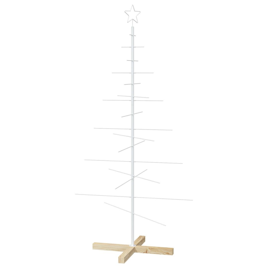 Metalowa choinka ze stojakiem KUOPIO 150 cm Stal Biały
