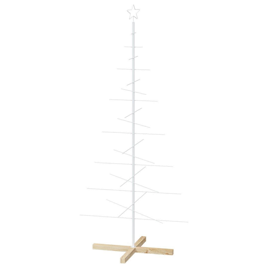 Metalowa choinka ze stojakiem KUOPIO 180 cm Stal Biały
