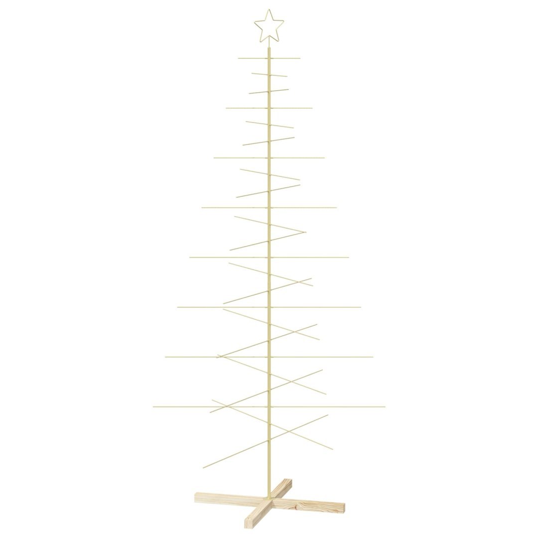 Metalowa choinka ze stojakiem KUOPIO 210 cm Stal złoty
