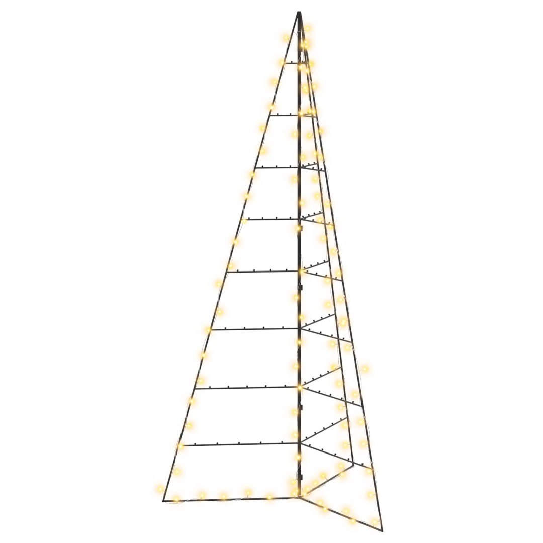 Metalowa choinka z LED KUOPIO 210 cm Ciepła biel Stal Czarny