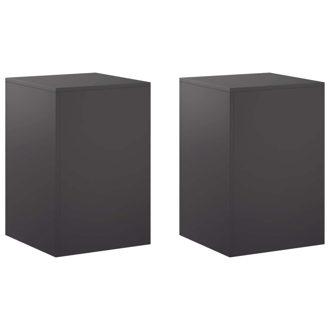 Stojak na rośliny 2 pcs Czarny 40 x 40 x 60 cm Stal
