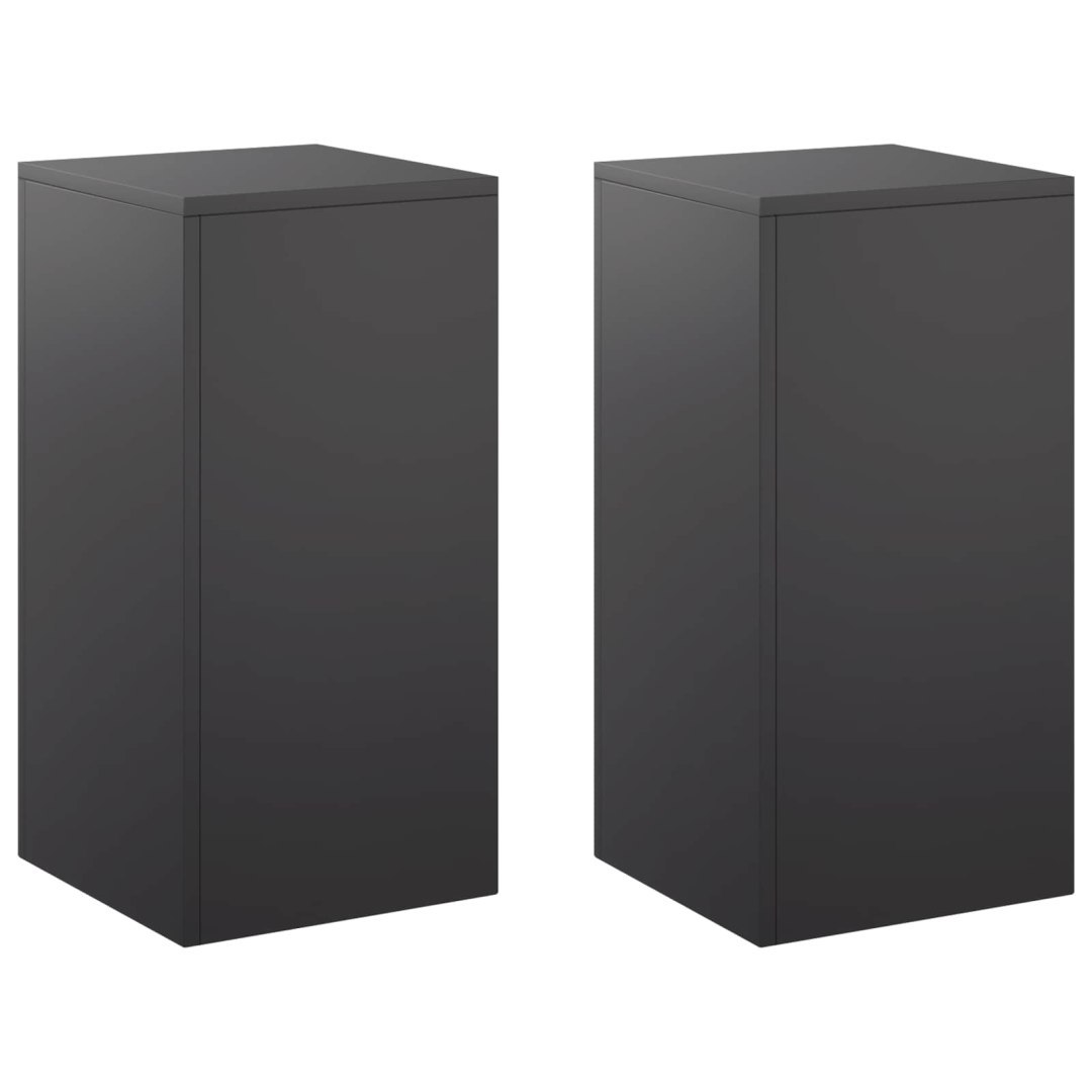 Stojak na rośliny 2 pcs Czarny 30 x 30 x 60 cm Stal