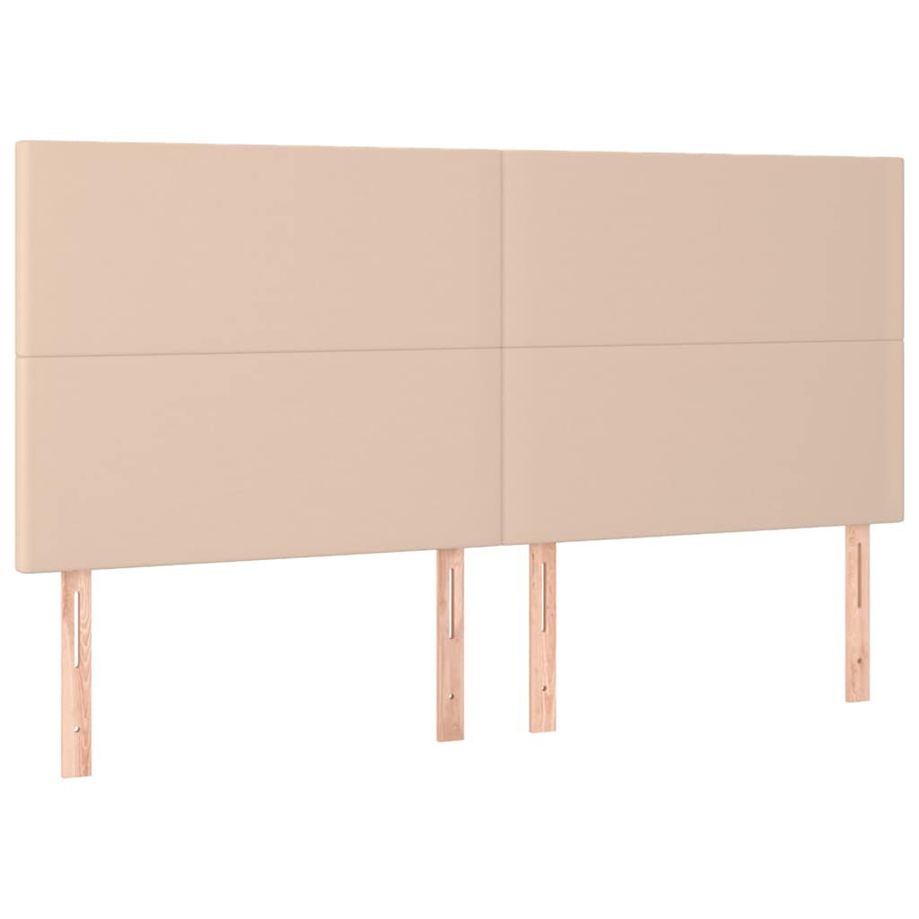 Zagłówek cappuccino 160x5x118/128 cm skóra ekologiczna