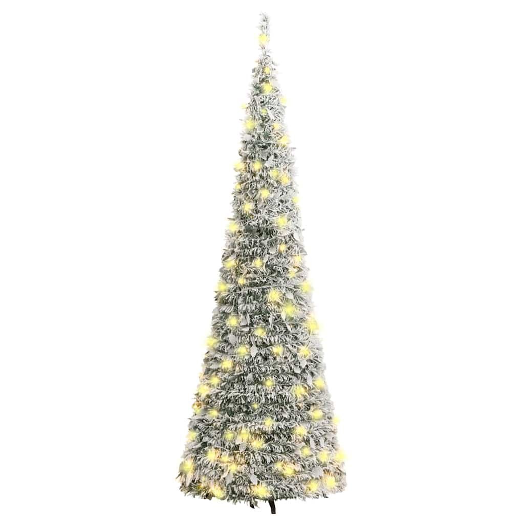 Sztuczna choinka typu pop-up, ośnieżona, 200 LED, 210 cm