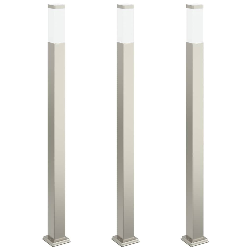 Słupki oświetleniowe 3 szt. 110 cm Stal nierdzewna IP44