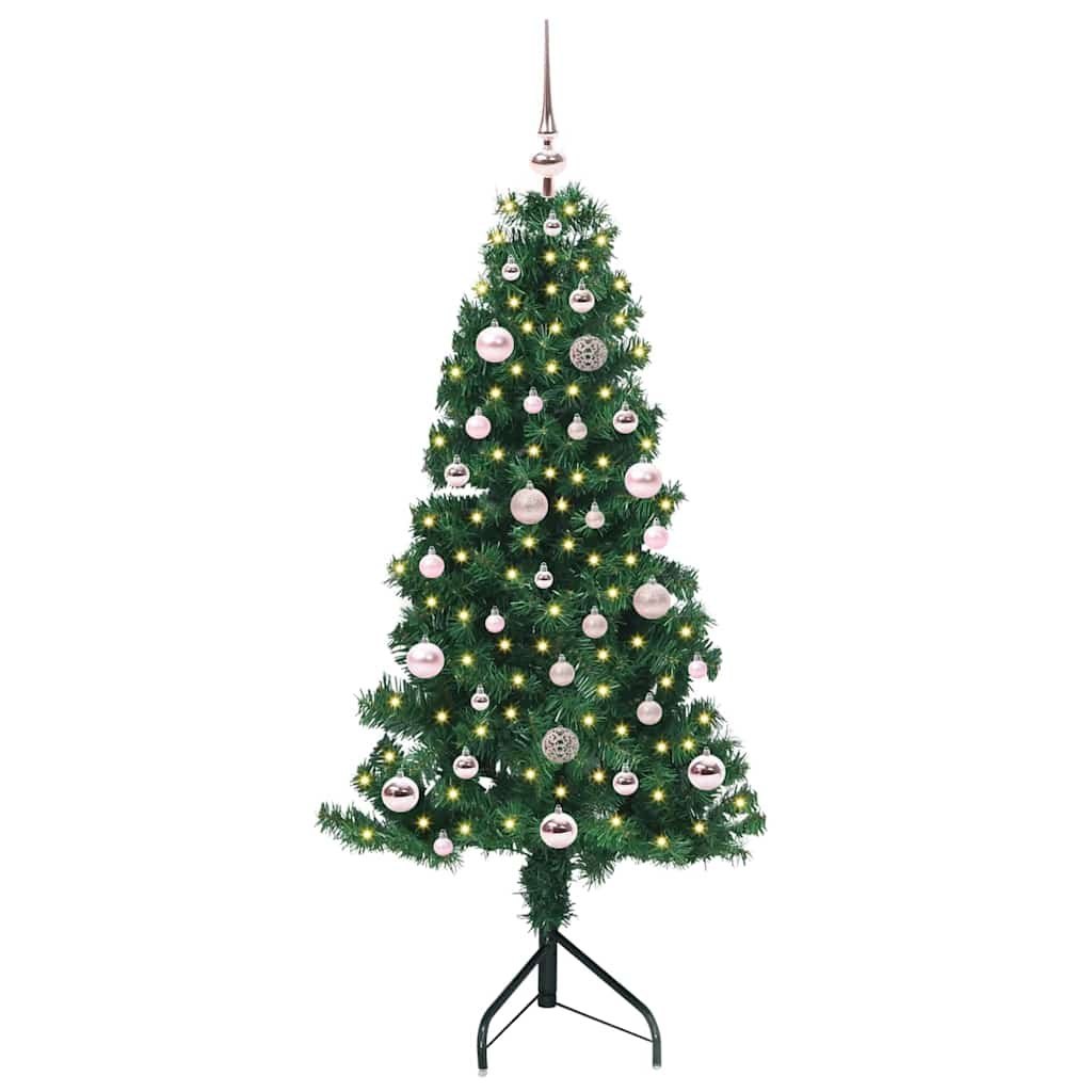 Rogowa Sztuczna Choinka z podstawą Zielony 150 cm PVC i Metal