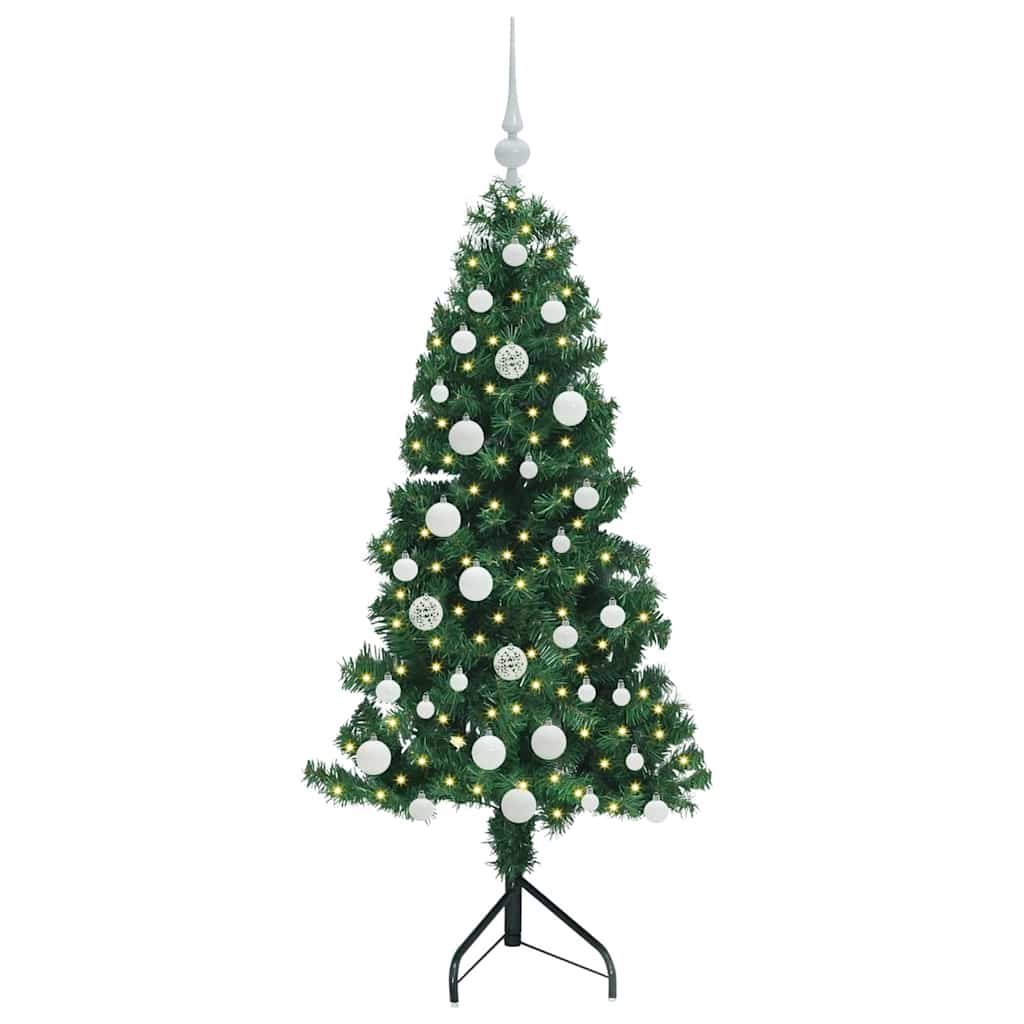 Rogowa Sztuczna Choinka z podstawą Zielony 150 cm PVC i Metal