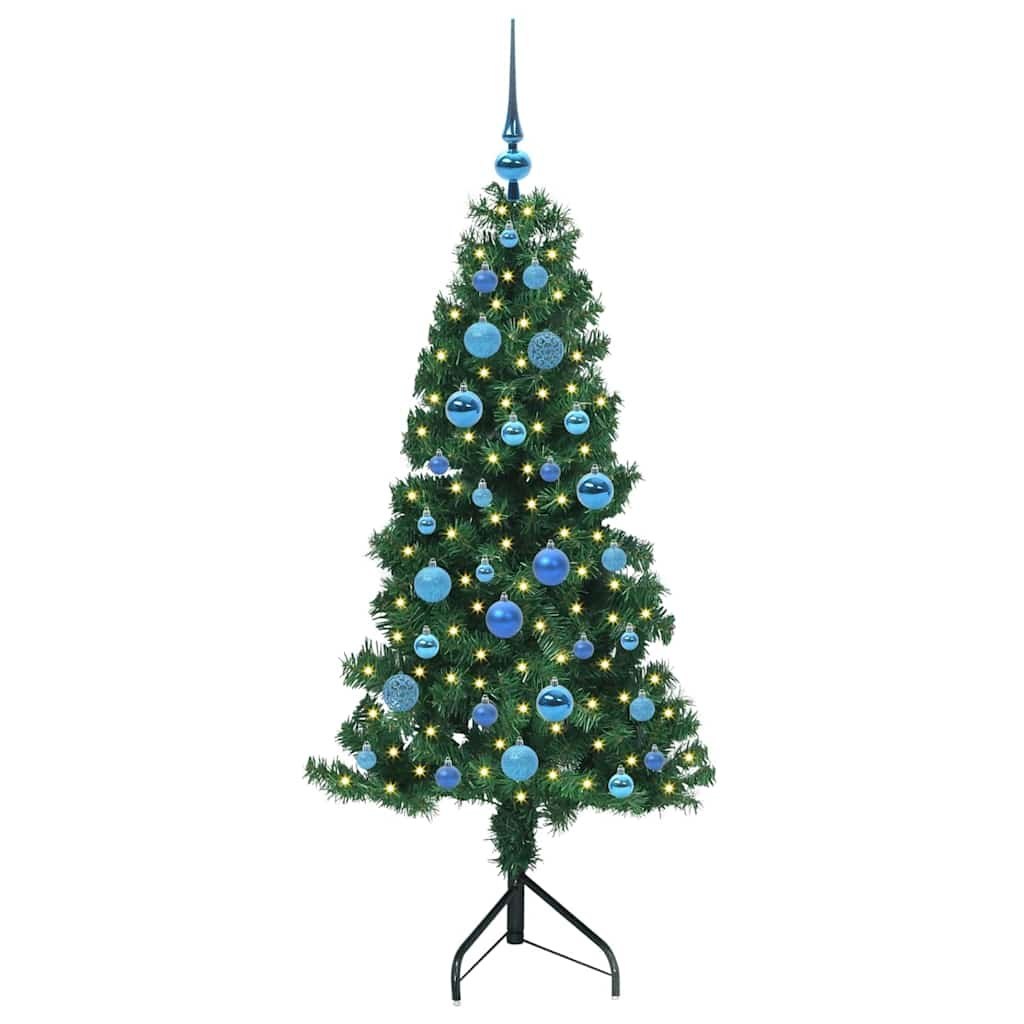 Rogowa Sztuczna Choinka z podstawą Zielony 150 cm PVC i Metal