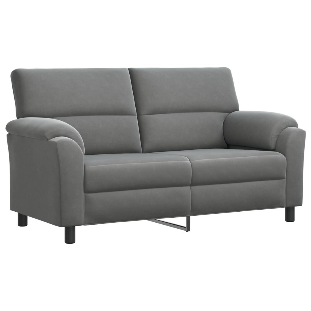 Sofa ciemnoszary 174 x 85 x 93 cm Welur