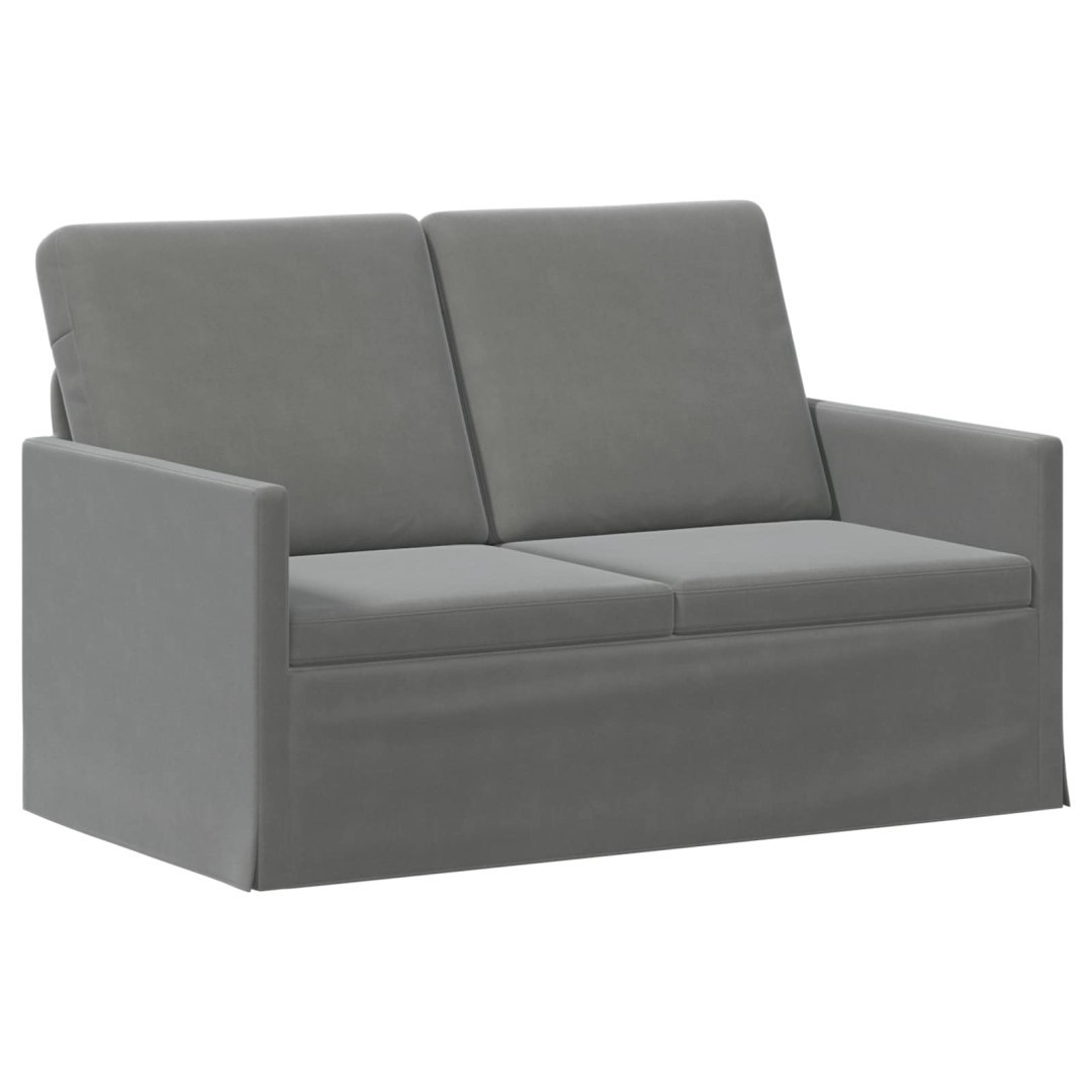 Sofa dwuosobowa ciemnoszary 130 x 81 x 82 cm Welur