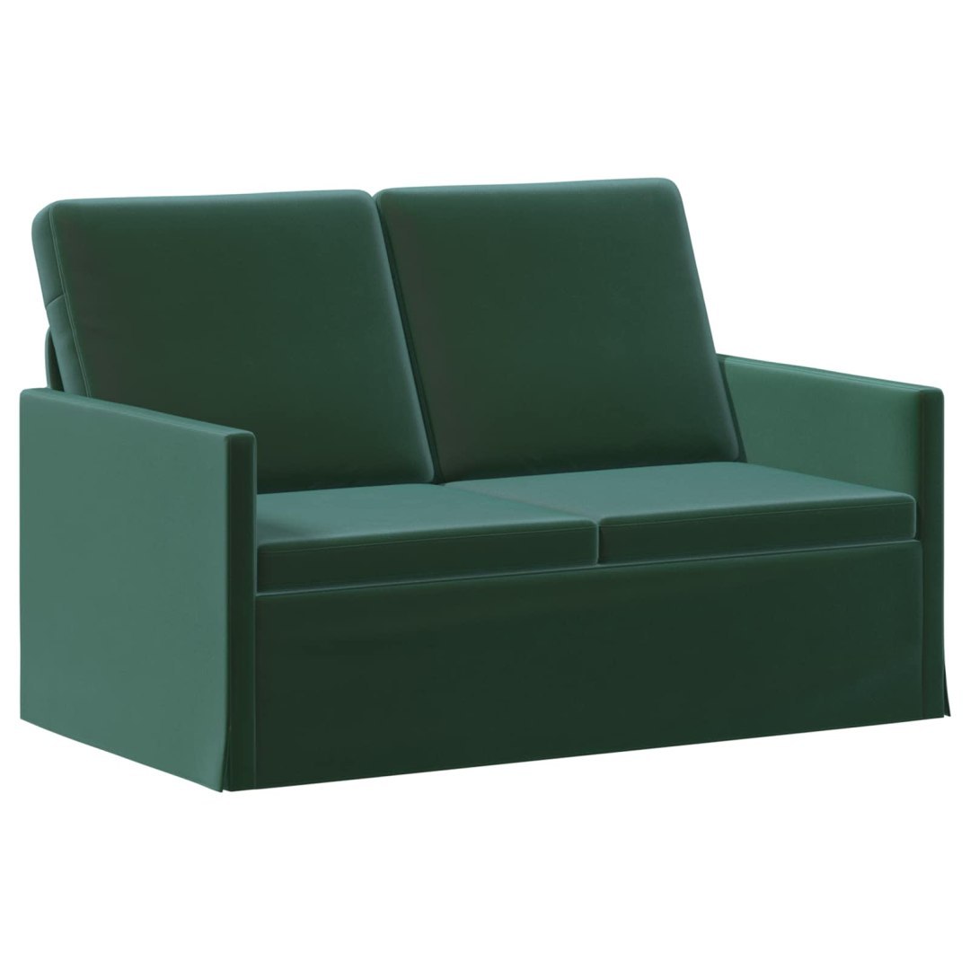 Sofa dwuosobowa Ciemnozielony 130 x 81 x 82 cm Welur