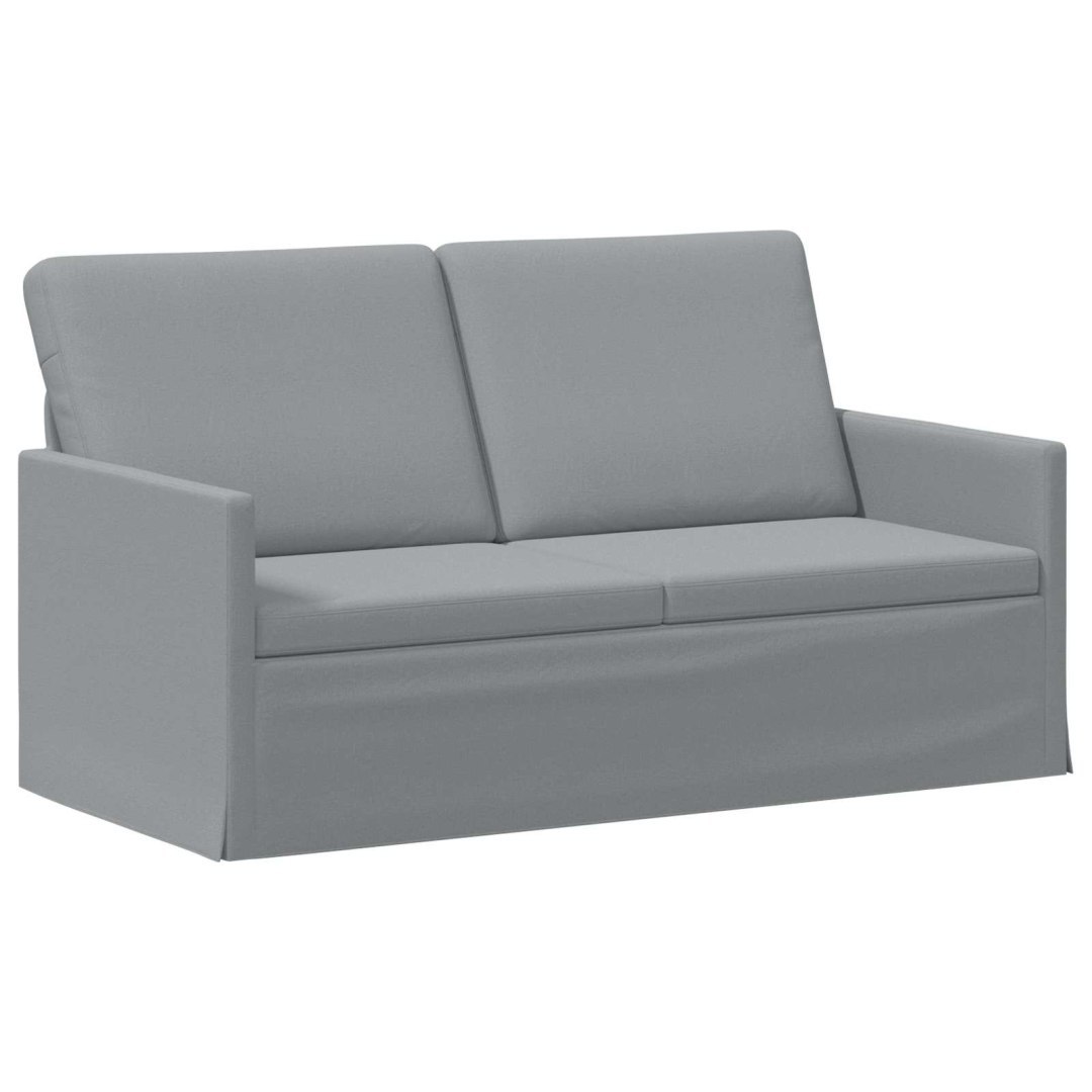 Sofa dwuosobowa jasnoszary 150 x 81 x 82 cm tkanina