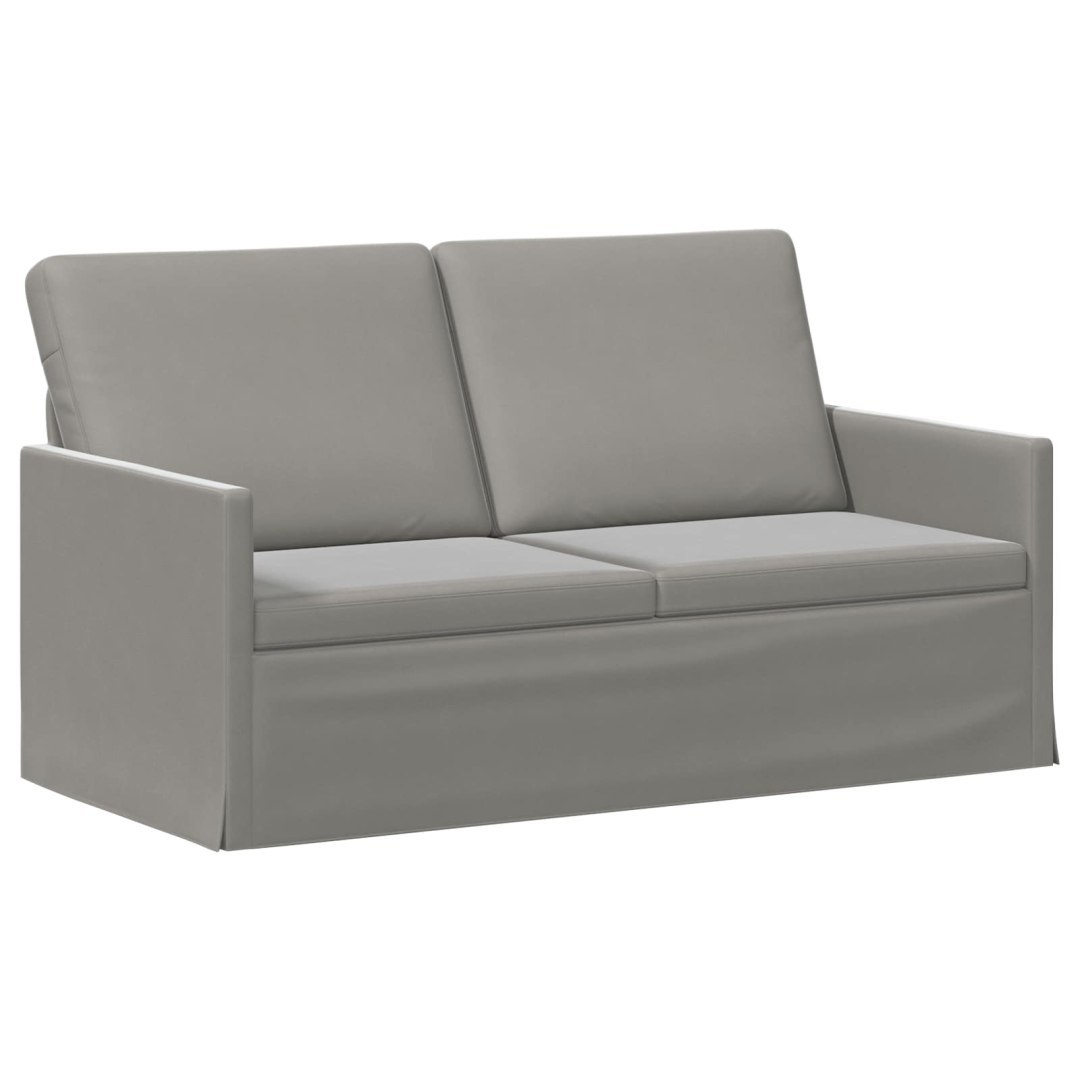 Sofa dwuosobowa jasnoszary 150 x 81 x 82 cm Welur