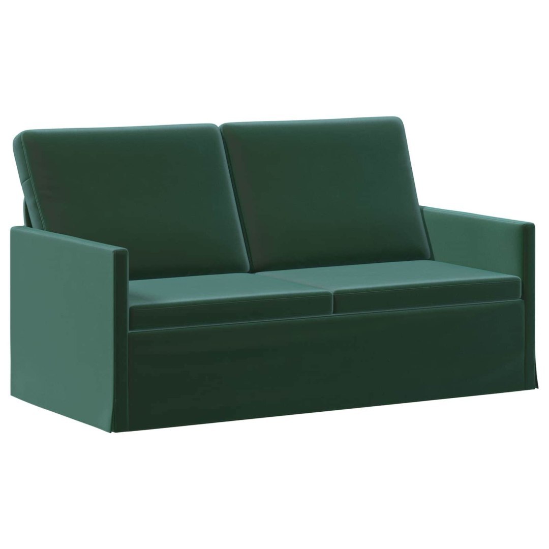 Sofa dwuosobowa Ciemnozielony 150 x 81 x 82 cm Welur