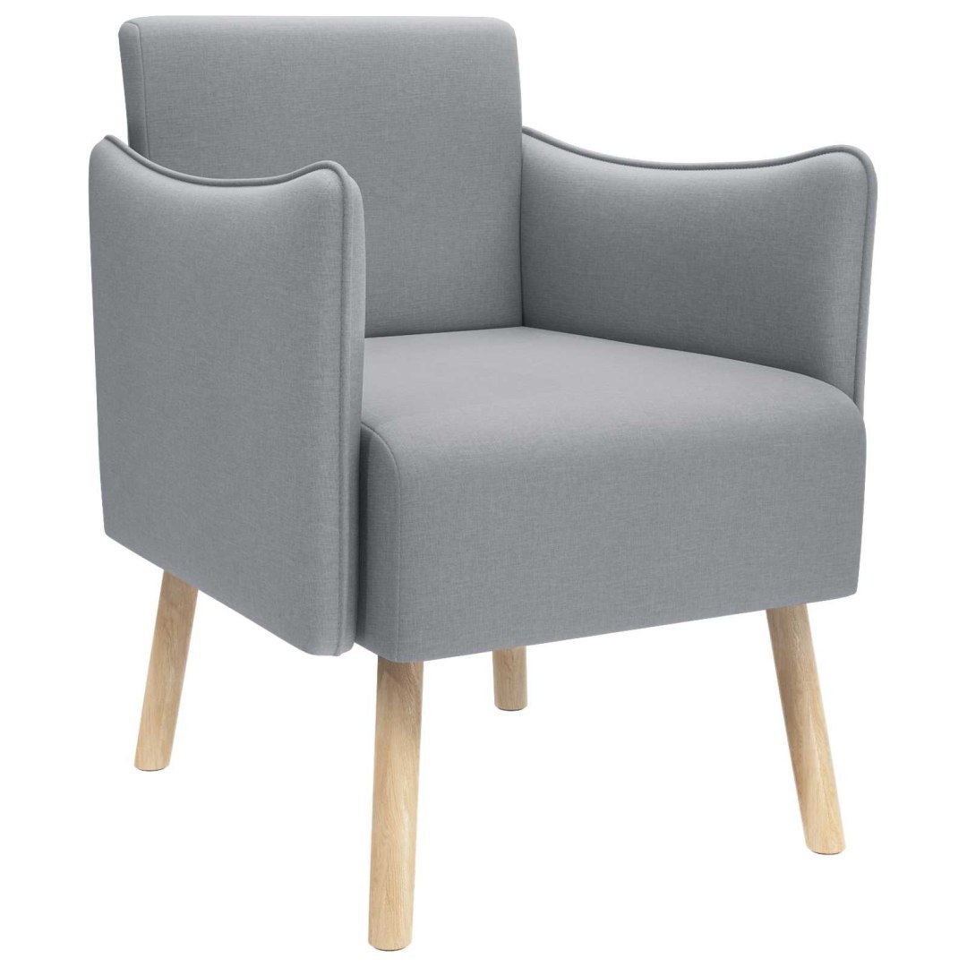Krzesło akcentowe jasnoszary tkanina