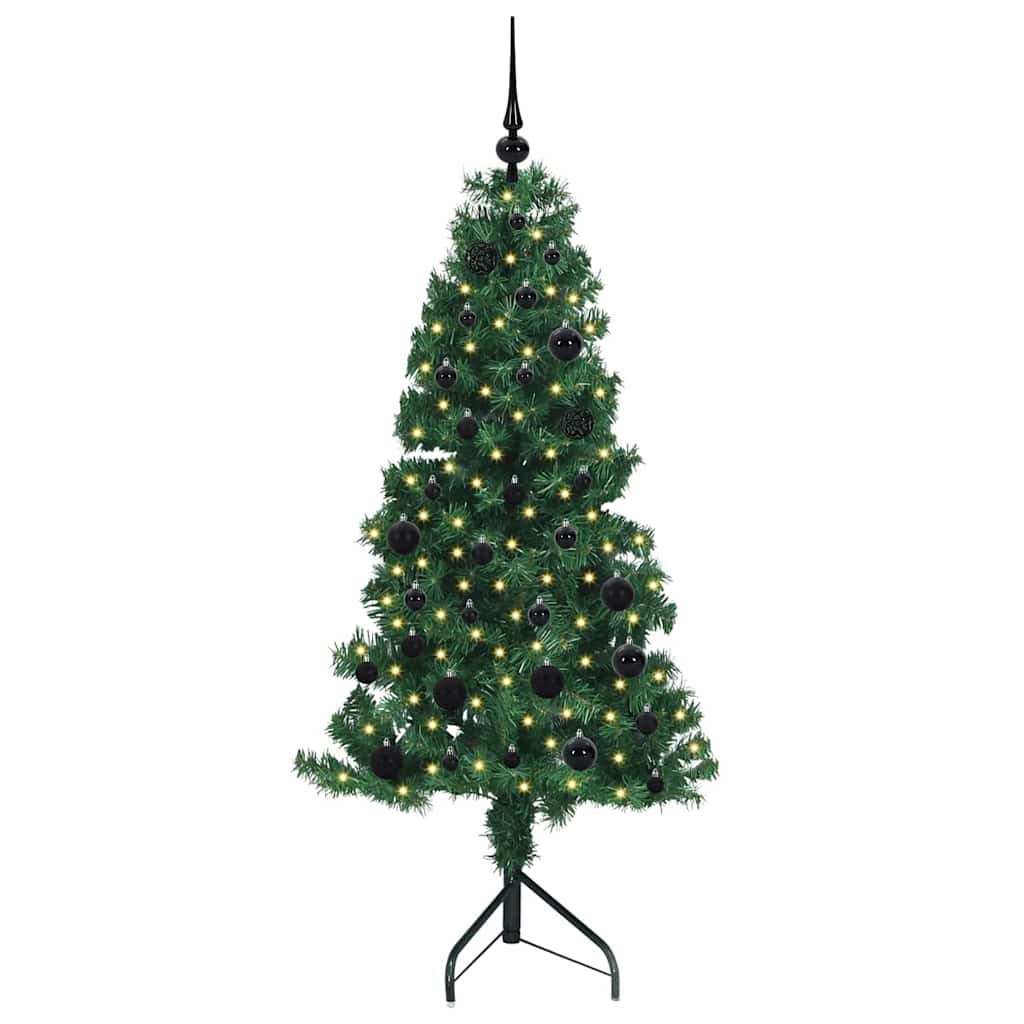 Rogowa Sztuczna Choinka z podstawą Zielony 150 cm PVC i Metal