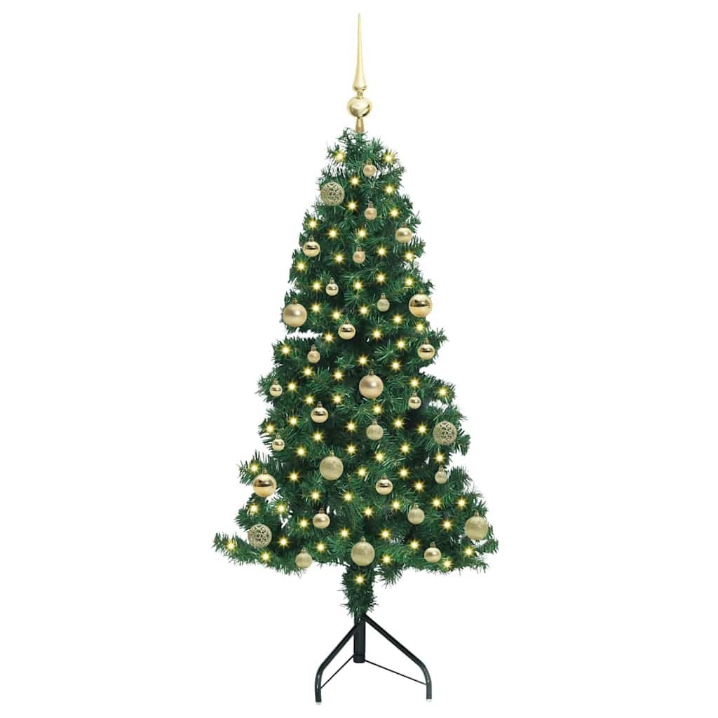 Rogowa Sztuczna Choinka z podstawą Zielony 150 cm PVC i Metal