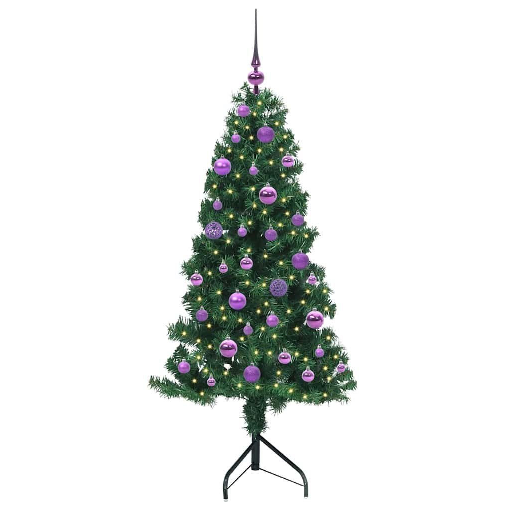 Rogowa Sztuczna Choinka z podstawą Zielony 150 cm PVC i Metal