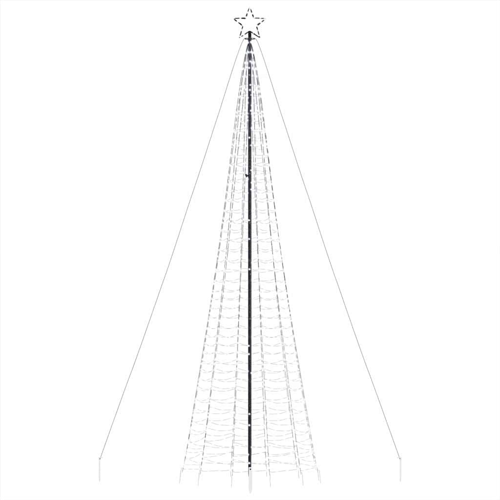 Choinka świąteczna LED kolcami 1534 diody LED Zimna biel 500 cm