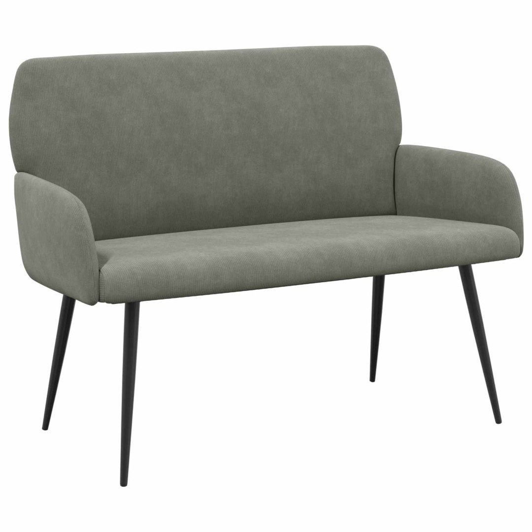Sofa dwuosobowa na metalowych nóżkach 2-osobowy jasnoszary