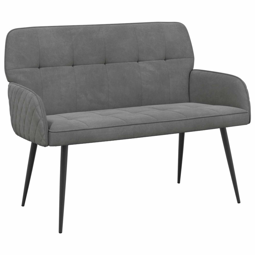 Sofa dwuosobowa na metalowych nóżkach 2-osobowy ciemnoszary