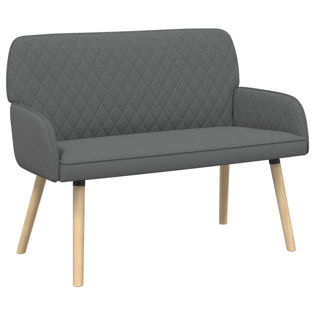 Sofa dwuosobowa na nogach z litego drewna 2-osobowy ciemnoszary