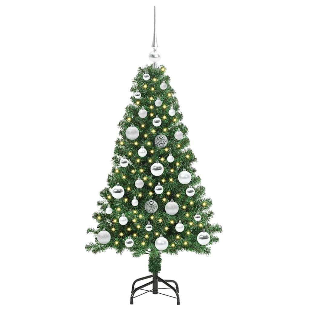 Sztuczna choinka z podstawą Zielony 120 cm PVC i Stal i Plastik