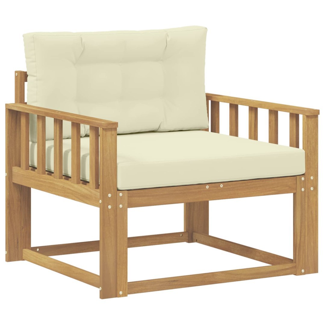Środkowa sofa ogrodowa Poliester Biały