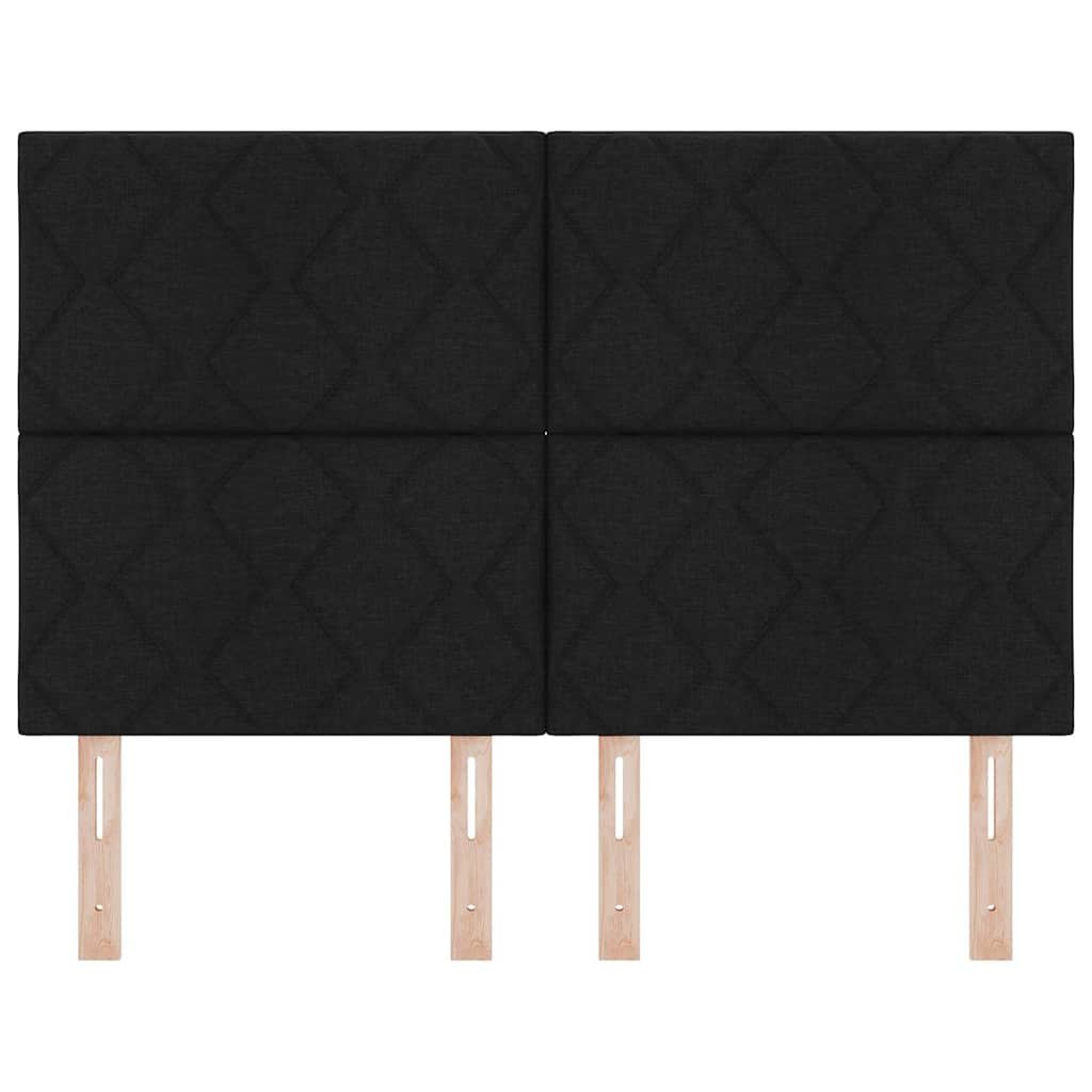 Wezgłowie LED Czarny 160 cm tkanina