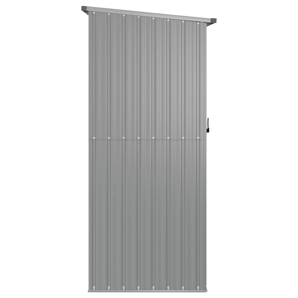 Szopa ogrodowa, szara, 180,5x97x209,5 cm, stal
