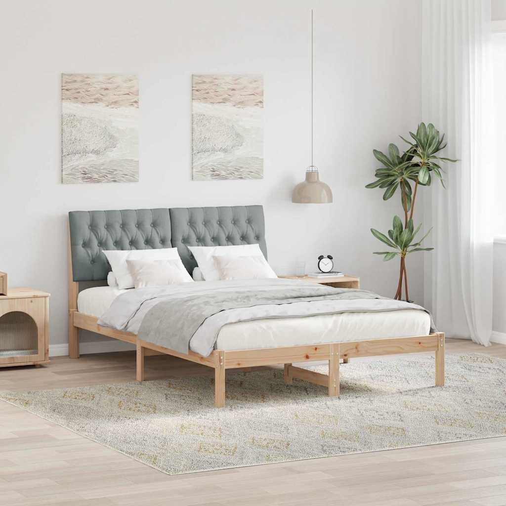 Ramka łóżka z tapicerowanym wezgłowiem Brązowy 160 x 200 cm