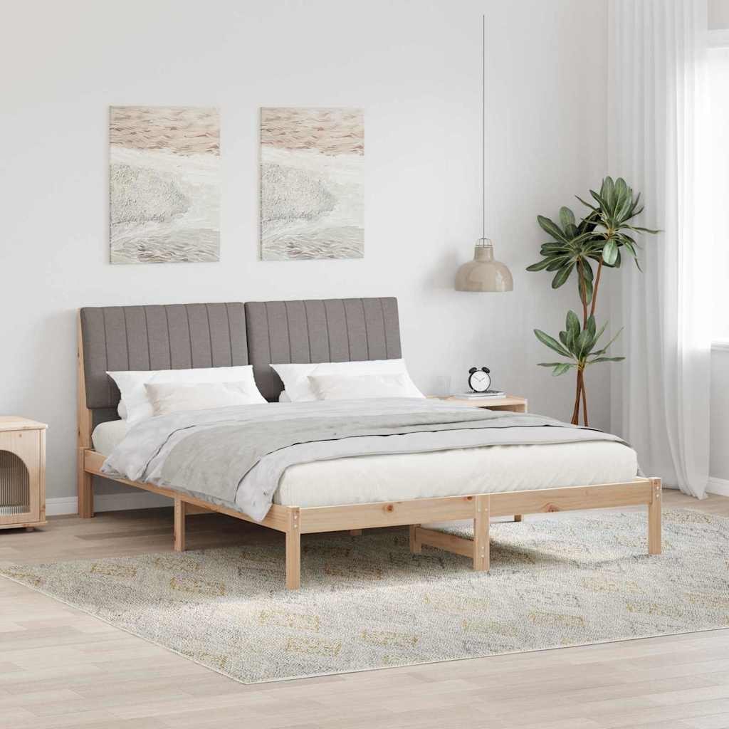 Ramka łóżka Brązowy 150 x 200 cm Lite drewno sosnowe