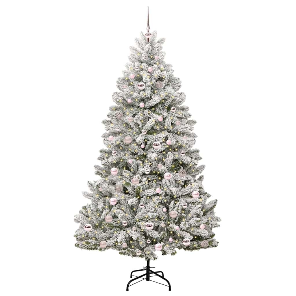 Sztuczna choinka 210 cm 300 LED Ciepła biel PVC i stal