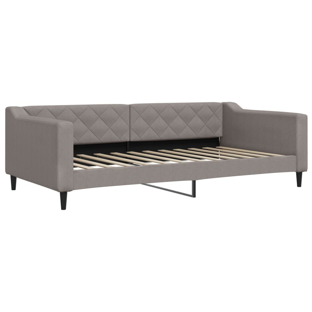 Sofa z funkcją spania, kolor taupe, 100x200 cm, obita tkaniną