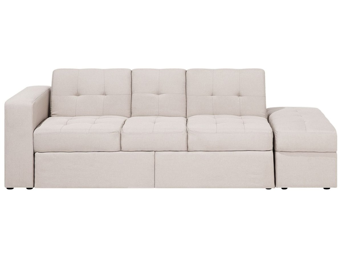 Sofa rozkładana dla 3 osób FALSTER ze schowkiem Beżowy