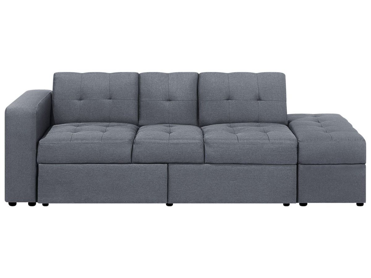 Sofa rozkładana dla 3 osób FALSTER ze schowkiem Ciemnoszary
