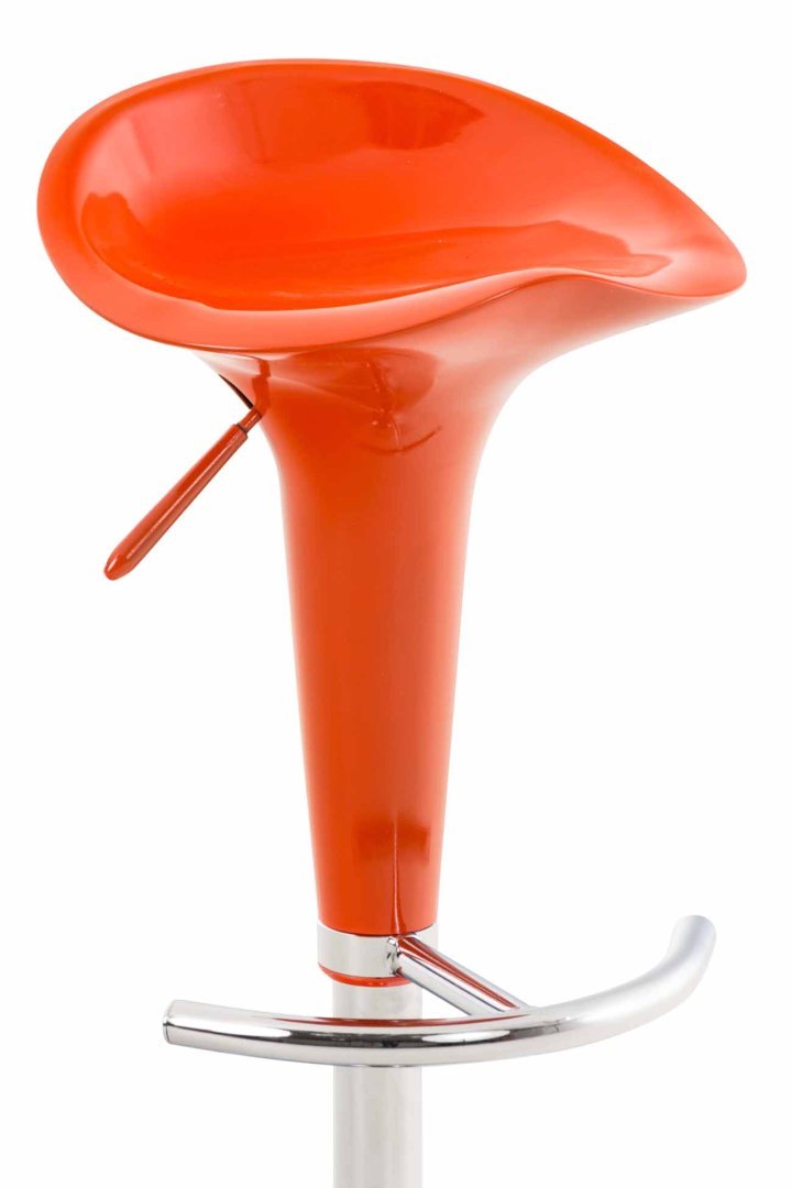 Hoker barowy Saddle w kolorze pomarańczowym, regulowany - 2 sztuki